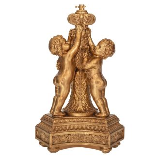 Βάση δέντρου χρυσή polyresin με παιδάκια 65x56x92cm Iliadis 87807