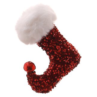 Μποτάκι κρεμαστό κόκκινο με πούλιες 22cm Vetur BV 19403