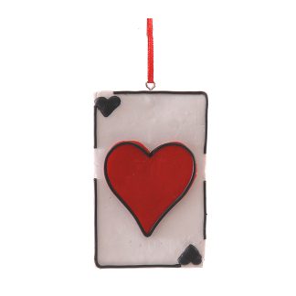 Στολίδι τραπουλόχαρτο καρδιά 10cm Vetur BV 15845