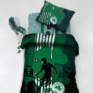 Σεντόνια σετ/3 Παναθηναϊκός μονά με λάστιχο fc11 170x260cm Palamaiki 9-020514-001