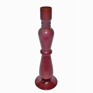 Κηροπήγιο γυάλινο μπορντό 8x27cm Zaros 26655 IN234