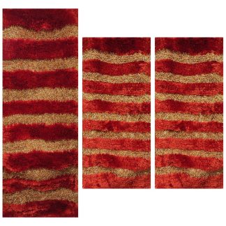 Χαλία σετ/3 polyester orange 70x150cm 70x220cm Koulis Carpets HUMMER