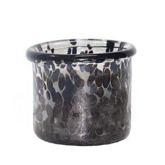 Κηροπήγιο "drops" φυσητό γυαλί διαφ/μπλε 19x8cm Zaros 26673 IN253