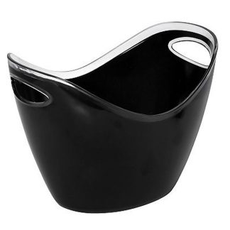 Σαμπανιέρα οβάλ πλαστική μαύρη 35x25,5x25,5cm Espiel MPA106K8