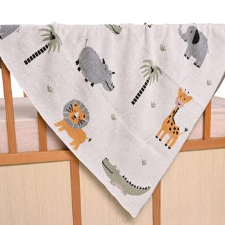Κουβέρτα Safari multi baby 80x100cm Liolios Home 2673 SAFARI