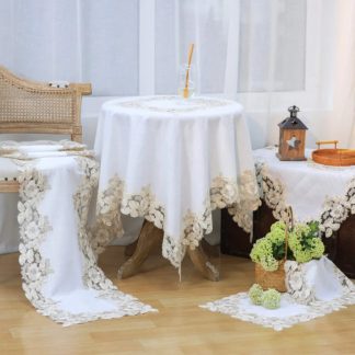 Τραπεζοκαρέ Ecru 128x128cm Liolios Home 2467 PLS-TB0306