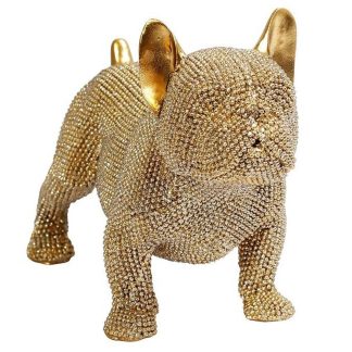 Φιγούρα σκύλος χρυσός boxer polyresin 19,5x9x14cm Espiel FAD104