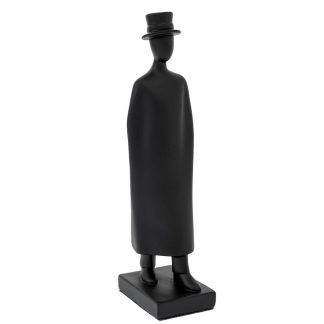 Φιγούρα άνδρα με καπέλο μαύρη πολυρεζίν 12x40cm Iliadis 88778