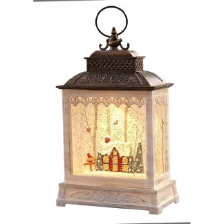 Φανάρι πλαστικό με φως & περιστρεφόμενο νερό, ύψους 28cm Vetur BV 16001