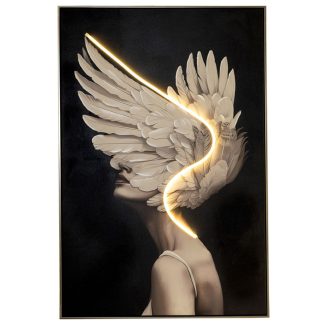 Πίνακας Feathers with LED Light ελαιογραφία 80x120cm Iliadis 89121
