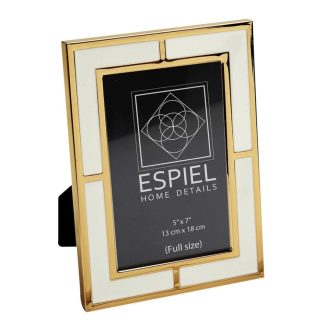 Κορνίζα μεταλλική λευκό 15x20cm Espiel FAM703