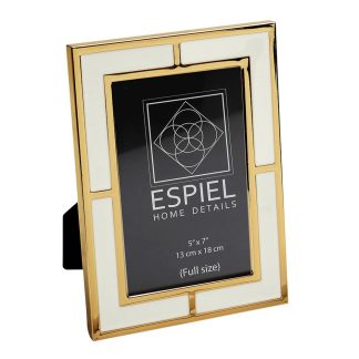 Κορνίζα μεταλλική λευκό 20x25cm Espiel FAM704