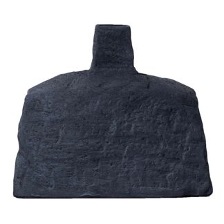 Βάζο κεραμικό πλακέ μαύρο 29,6x11,7x25,5cm Espiel TOF208
