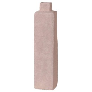 Βάζο κεραμικό τετράγωνο ροζ 11,5x11,5x45cm Espiel TOF229