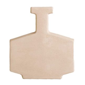 Βάζο κεραμικό πλακέ μπεζ–gold patina 26,5x6,2x30cm Espiel TOF252