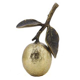 Κλαδί με λεμόνι διακοσμητικό χρυσό 10,3x9x21cm Zaros 27342 TM423