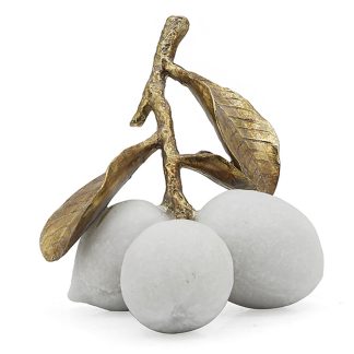 Κλαδί με 3 λεμόνια Stone Finish 15,5x13,5x17,3cm Zaros 27344 TM425