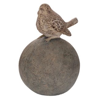 Πουλάκι διακοσμητικό σε μπάλα γκρι 16x17,5x24cm Iliadis 89448