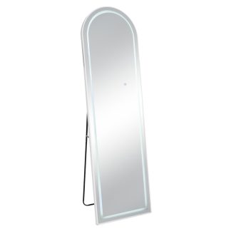 Καθρέφτης δαπέδου λευκός μεταλλικός με LED 50x170cm Iliadis 91474