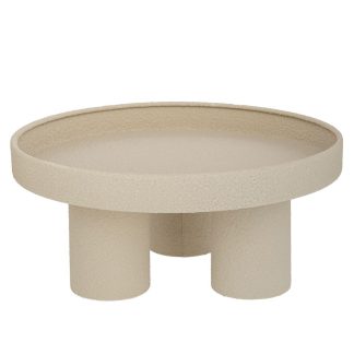 Πιατέλα στρογγυλή μεταλλική κρεμ με ποδαράκια Iliadis 92566