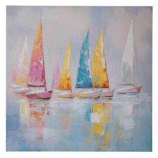 Πίνακας Sail Boats τυπωμένος σε καμβά 80x80cm Iliadis 92703
