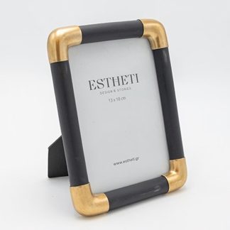 Κορνίζα (13x18) polyresin μαύρο-χρυσό 16x2,2x21cm Eurolamp 815-00107