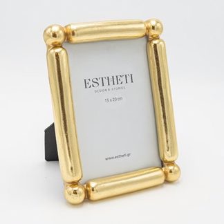 Κορνίζα (15x20) polyresin γυαλιστερή χρυσή 18,5x2,5x23,5cm Eurolamp 815-00110