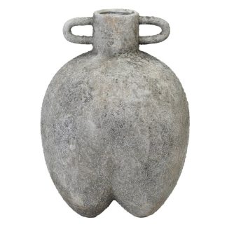 Βάζο κεραμικό γκρι 18,7x18,7x25,5cm Espiel TAS227
