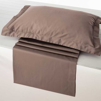 Μαξιλαροθήκη Athena-302 ζεύγος OXF Brown 55x75cm Vesta Home 000008223