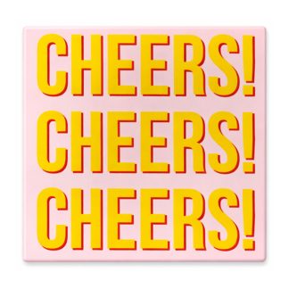 Σουβέρ κεραμικό 'Cheers' 9x9cm 27516 KZ371