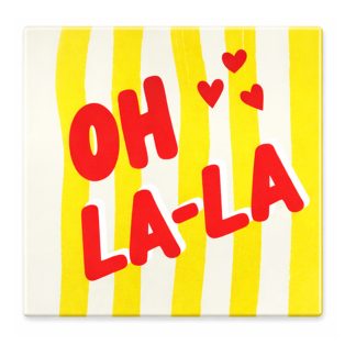 Σουβέρ κεραμικό 'Oh La-La' 9x9cm 27516 KZ371