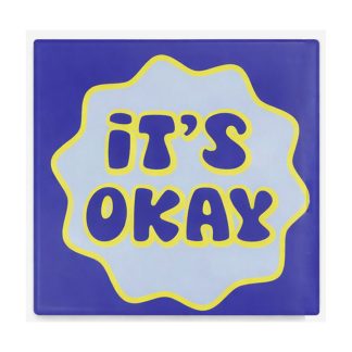 Σουβέρ κεραμικό 'It's Okay' 9x9cm 27516 KZ371