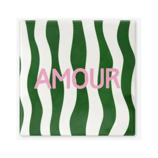 Σουβέρ κεραμικό 'Amour' 9x9cm 27516 KZ371