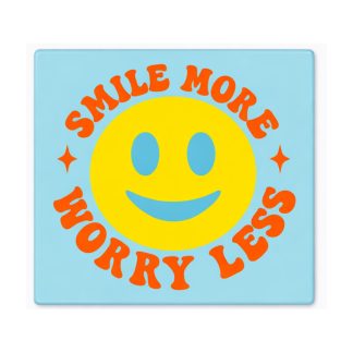 Σουβέρ κεραμικό 'Smile More Worry Less' 9x9cm 27516 KZ371